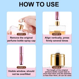 Portable Mini Refillable Perfume Atomizer Bottle Refillable Spray, Atomizer Perfume Bottle, Scent Pump Case, Perfume Atomizer Refillable Travel (5ml, 5 Pack) (Pink, Gold, Black, Silver, Blue) Portable Mini Refillable Perfume Atomizer Bottle Refillable Spray, Atomizer Perfume Bottle, Scent Pump Case, Perfume Atomizer Refillable Travel (5ml, 5 Pack) (Pink, Gold, Black, Silver, Blue)