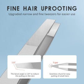 ZERNBER Eyebrow Hair Removal Tweezers, Slant Tweezer Handmade Professional Eyebrow Facial & Hair Remover No Gaps Stainless Steel ZERNBER Eyebrow Hair Removal Tweezers, Slant Tweezer Handmade Professional Eyebrow Facial & Hair Remover No Gaps Stainless Steel