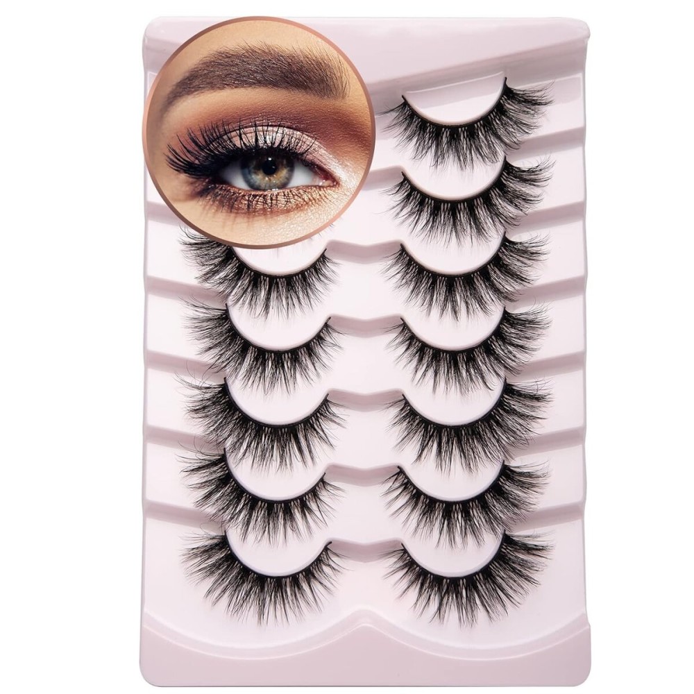 Onlyall Lashes Mink False Eyelashes Natural Wispy Lashes Soft Faux Mink Lashes Fluffy False Lashes 16MM A04 Onlyall Lashes Mink False Eyelashes Natural Wispy Lashes Soft Faux Mink Lashes Fluffy False Lashes 16MM A04
