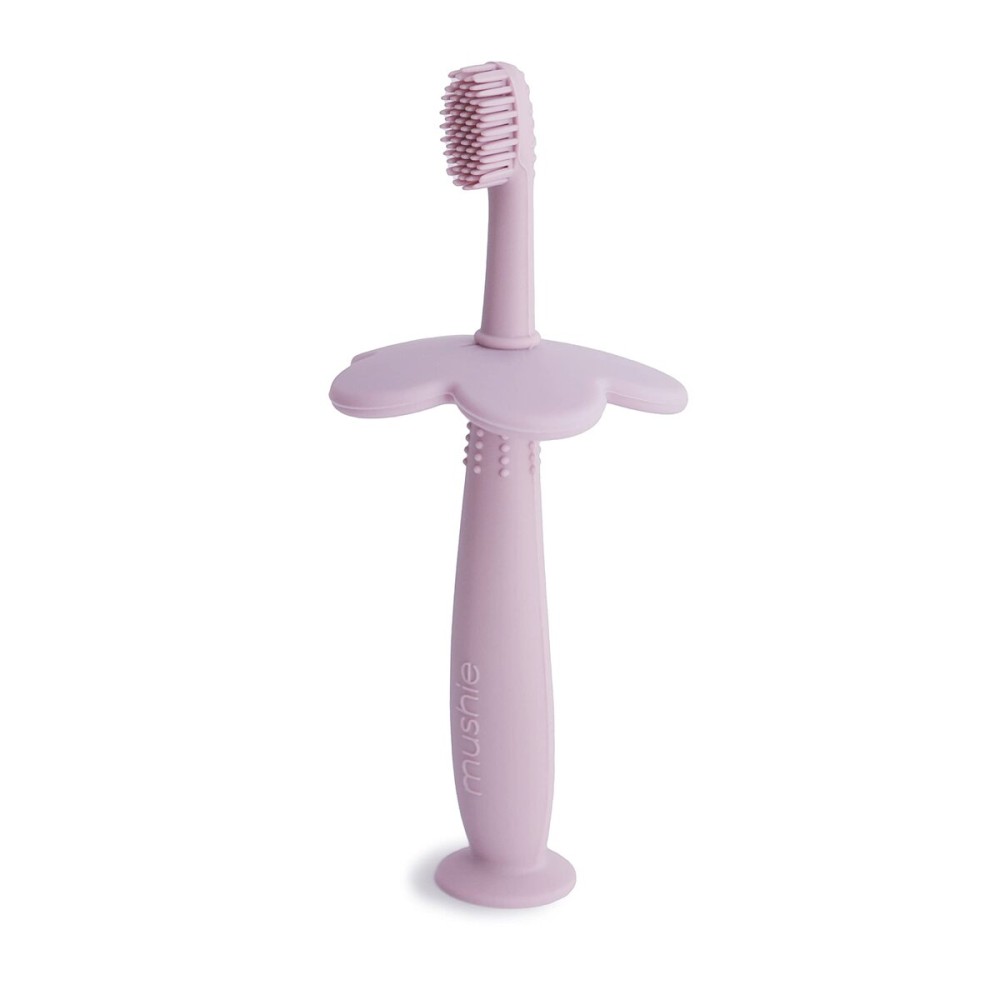 mushie Flower Toddler Training Toothbrush (Soft Lilac) mushie Flower Toddler Training Toothbrush (Soft Lilac)