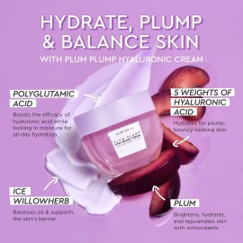 Glow Recipe Plum Plump Hyaluronic Acid Face Cream - Hydrating, Firming & Plumping Facial Moisturizer for Women & Men - Korean Skin Care with Polyglutamic Peptides to Reduce Dry Skin Wrinkles (50ml) Glow Recipe Plum Plump Hyaluronic Acid Face Cream - Hydrating, Firming & Plumping Facial Moisturizer for Women & Men - Korean Skin Care with Polyglutamic Peptides to Reduce Dry Skin Wrinkles (50ml)