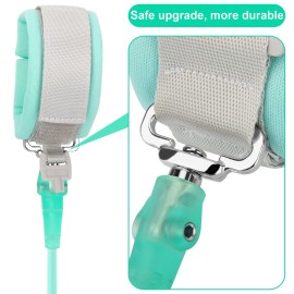 Blisstime Toddler Leash, 2 Pack Kid Leash Anti Lost Wrist Link with Key Lock Baby Leash Harness for Toddler (Mint Green+Pink)