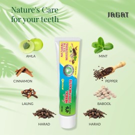 Jagat Devsutra Activated Charcoal & Fresh Mint Toothpaste | Doctor Recommended Ayurvedic, Organic & Herbal | 100% Natural Teeth Whitening, No Fluoride & Artificial Colors, Gum Cure, Vegan - Pack of 4 Jagat Devsutra Activated Charcoal & Fresh Mint Toothpaste | Doctor Recommended Ayurvedic, Organic & Herbal | 100% Natural Teeth Whitening, No Fluoride & Artificial Colors, Gum Cure, Vegan - Pack of 4