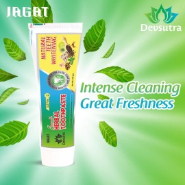 Jagat Devsutra Activated Charcoal & Fresh Mint Toothpaste | Doctor Recommended Ayurvedic, Organic & Herbal | 100% Natural Teeth Whitening, No Fluoride & Artificial Colors, Gum Cure, Vegan - Pack of 4 Jagat Devsutra Activated Charcoal & Fresh Mint Toothpaste | Doctor Recommended Ayurvedic, Organic & Herbal | 100% Natural Teeth Whitening, No Fluoride & Artificial Colors, Gum Cure, Vegan - Pack of 4