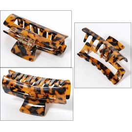 4Pcs Hair Claw Clips, Acetate Hair Banana Barrettes, French Butterfly Jaw Clips, Mermaid Color Crab Hairpin, Leopard Print Stylish Hair Accessories for Women Girls (4 Pcs) 4Pcs Hair Claw Clips, Acetate Hair Banana Barrettes, French Butterfly Jaw Clips, Mermaid Color Crab Hairpin, Leopard Print Stylish Hair Accessories for Women Girls (4 Pcs)