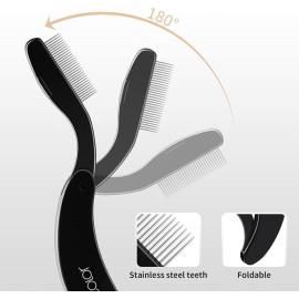 Docolor Foldable Eyelash Comb Separator Folding Lash Comb Eyebrow Mascara Applicator Eyelash Definer Arc Designed Cosmetic Brushes Tool Docolor Foldable Eyelash Comb Separator Folding Lash Comb Eyebrow Mascara Applicator Eyelash Definer Arc Designed Cosmetic Brushes Tool