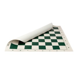 Standard Vinyl Roll Up Chess Boards - Professional Club & Tournament Chess Boards (2.15 Square, Green)