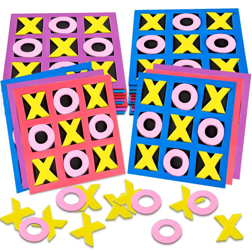 Gamie 24 Pack 5-Inch Foam Tic Tac Toe Mini Board Games - Travel Bulk Tic Tac Toe Game for Kids, Indoor Recess Games for Classroom, Mini Board Games Bulk, Tic Tac Toe Party Favors for Kids Gamie 24 Pack 5-Inch Foam Tic Tac Toe Mini Board Games - Travel Bulk Tic Tac Toe Game for Kids, Indoor Recess Games for Classroom, Mini Board Games Bulk, Tic Tac Toe Party Favors for Kids