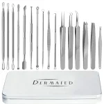 [16 Pcs] Blackhead Remover Tools 2025 Latest Pimple Popper Tool Kit | Stainless Steel Professional Pimple Extractor Tool Kit for Blackheads, Blemish, Comdone, Acne, Zit, and Whiteheads for Face & Nose