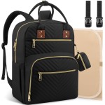 Tenot Baby Diaper Bag Backpack, Travel Diaper Bags for Baby Girl Boy Large Capacity Baby Bag Backpack for Women Black