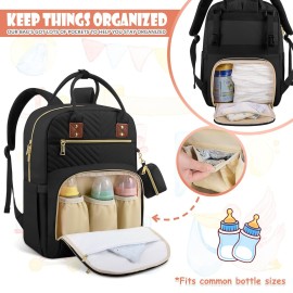 Tenot Baby Diaper Bag Backpack, Travel Diaper Bags for Baby Girl Boy Large Capacity Baby Bag Backpack for Women Black Tenot Baby Diaper Bag Backpack, Travel Diaper Bags for Baby Girl Boy Large Capacity Baby Bag Backpack for Women Black
