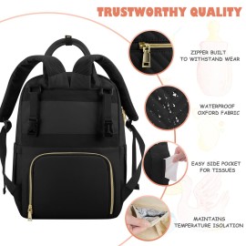Tenot Baby Diaper Bag Backpack, Travel Diaper Bags for Baby Girl Boy Large Capacity Baby Bag Backpack for Women Black Tenot Baby Diaper Bag Backpack, Travel Diaper Bags for Baby Girl Boy Large Capacity Baby Bag Backpack for Women Black