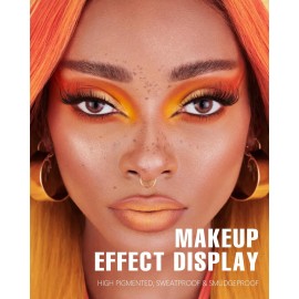 Orange Eyeshadow Palette Long Lasting Orange Eye Shadow for Women High Pigmented 9 Color Waterproof Eye Makeup- 9Orange Orange Eyeshadow Palette Long Lasting Orange Eye Shadow for Women High Pigmented 9 Color Waterproof Eye Makeup- 9Orange