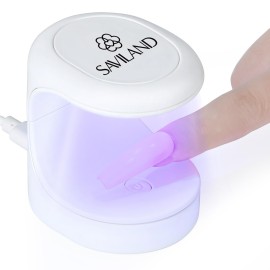 Saviland Mini Nail Lamp, Quick-Dry Gel Nail Lamp 16W, Portable U V Light for Easy and Fast Nail Extension, U V LED Curing Lamp for Manicure Starters DIY Nail Art