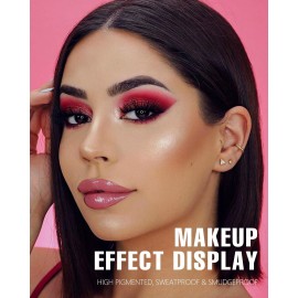 Red Eyeshadow Palette Matte Eye Shadow for Women Long Lasting High Pigmented 9 Shade Glitter Shimmer Matte Red Eye Shadows -9Red