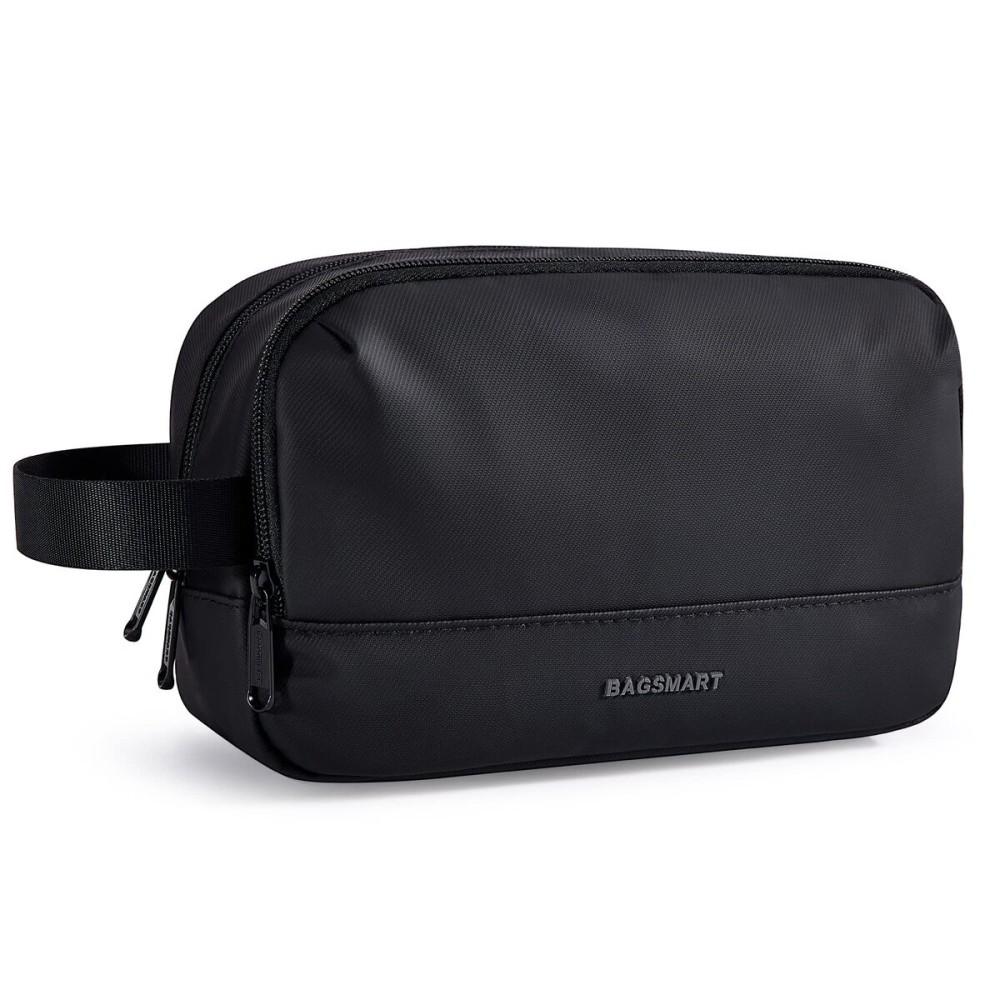 BAGSMART Travel Toiletry Bag for Men, Dopp Kit Water Resistant Shaving Bag for Toiletries Accessories, Black-Medium BAGSMART Travel Toiletry Bag for Men, Dopp Kit Water Resistant Shaving Bag for Toiletries Accessories, Black-Medium