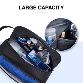 BAGSMART Travel Toiletry Bag for Men, Dopp Kit Water Resistant Shaving Bag for Toiletries Accessories, Black-Medium BAGSMART Travel Toiletry Bag for Men, Dopp Kit Water Resistant Shaving Bag for Toiletries Accessories, Black-Medium