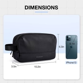 BAGSMART Travel Toiletry Bag for Men, Dopp Kit Water Resistant Shaving Bag for Toiletries Accessories, Black-Medium BAGSMART Travel Toiletry Bag for Men, Dopp Kit Water Resistant Shaving Bag for Toiletries Accessories, Black-Medium