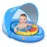 LAYCOL Baby Pool Float with UPF50+ Sun Protection Canopy and Toy Play Console for Infant, Toddler, Adjustable Safety Seat for 3-36 Months