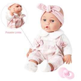 Enjoyin 12\'\' Baby Doll in Gift Box with Pink Cloths, Pacifier, 13\'\'x13\'\' Microfabric Blanket, and Feeding Bottle. Gift Idea for Ages 3+ Enjoyin 12\'\' Baby Doll in Gift Box with Pink Cloths, Pacifier, 13\'\'x13\'\' Microfabric Blanket, and Feeding Bottle. Gift Idea for Ages 3+