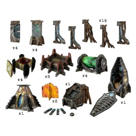 Battle Systems - Modular Tabletop 3D Gaming Sci-Fi Terrain - Perfect for 28mm-35mm Miniatures and Figures - No Painting Required - Science Fiction Aliens 40K Wargame - (Alien Catacombs) Battle Systems - Modular Tabletop 3D Gaming Sci-Fi Terrain - Perfect for 28mm-35mm Miniatures and Figures - No Painting Required - Science Fiction Aliens 40K Wargame - (Alien Catacombs)