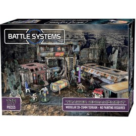 Battle Systems - Modular Tabletop 3D Gaming Sci-Fi Terrain - Perfect for 28mm-35mm Miniatures and Figures - No Painting Required - Science Fiction Aliens 40K Wargame