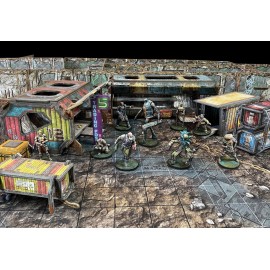 Battle Systems BSGCSE014 Core Space First Born Expansion- Trading Post 5-28mm Miniatures - Board Game - Modular 3D Terrain