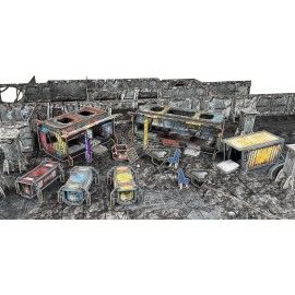 Battle Systems BSGCSE014 Core Space First Born Expansion- Trading Post 5-28mm Miniatures - Board Game - Modular 3D Terrain