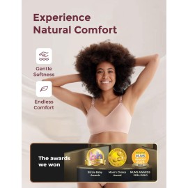 Momcozy Nursing Bras for Breastfeeding Seamless Ultra Comfort Maternity Bra Smooth Wireless Pregnancy Sleeping Bralette Beige Momcozy Nursing Bras for Breastfeeding Seamless Ultra Comfort Maternity Bra Smooth Wireless Pregnancy Sleeping Bralette Beige