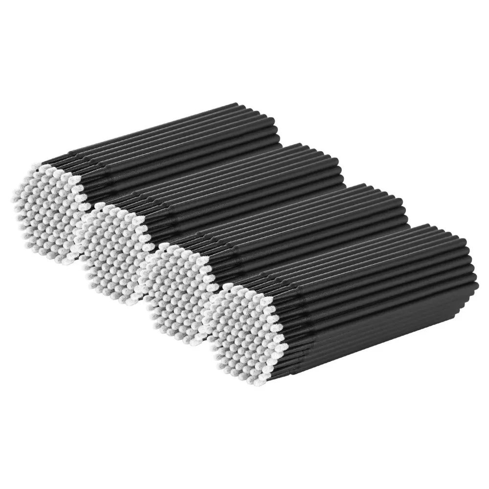 tifanso 400PCS Micro Cotton Swabs, Disposable Eyelash Microswabs for Eyelash Extensions, Lash Brush Applicators Black(Head Diameter: 2.0mm) tifanso 400PCS Micro Cotton Swabs, Disposable Eyelash Microswabs for Eyelash Extensions, Lash Brush Applicators Black(Head Diameter: 2.0mm)