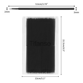 tifanso 400PCS Micro Cotton Swabs, Disposable Eyelash Microswabs for Eyelash Extensions, Lash Brush Applicators Black(Head Diameter: 2.0mm) tifanso 400PCS Micro Cotton Swabs, Disposable Eyelash Microswabs for Eyelash Extensions, Lash Brush Applicators Black(Head Diameter: 2.0mm)