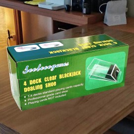 SEETOOOGAMES 4 Deck Clear Blackjack Dealing Shoe SEETOOOGAMES 4 Deck Clear Blackjack Dealing Shoe