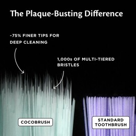 Cocofloss Cocobrush, Ultra-Soft Manual Toothbrush, Dentist-Designed, Gentle on Gums, Made from Recycled Plastic, Rainbow Set, Multipack of 4 Cocofloss Cocobrush, Ultra-Soft Manual Toothbrush, Dentist-Designed, Gentle on Gums, Made from Recycled Plastic, Rainbow Set, Multipack of 4