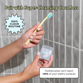 Cocofloss Cocobrush, Ultra-Soft Manual Toothbrush, Dentist-Designed, Gentle on Gums, Made from Recycled Plastic, Rainbow Set, Multipack of 4 Cocofloss Cocobrush, Ultra-Soft Manual Toothbrush, Dentist-Designed, Gentle on Gums, Made from Recycled Plastic, Rainbow Set, Multipack of 4