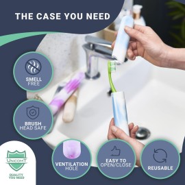 UnicomT 4 Pack Elite Travel Toothbrush Case with Drainage Holes - Portable, Breathable Plastic Toothbrush Holders Travel Covers - Ideal for Camping, Trips & Daily Use - Assorted Colors UnicomT 4 Pack Elite Travel Toothbrush Case with Drainage Holes - Portable, Breathable Plastic Toothbrush Holders Travel Covers - Ideal for Camping, Trips & Daily Use - Assorted Colors