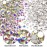 Two Packs of Flatback Rhinestones 4520 Pcs Crystal, Colorful Rhinestones for Nails, Multicolored+ AB+Transparent White Gems with Picker Tools for Bedazzling Nail Crafting Face Makeup