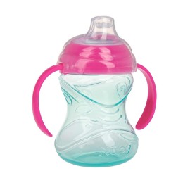 Nuby Clik-It Grip N\' Sip Soft Spout No-Spill Training Sippy Cup with Handles - (3-Pack) 10 oz - 4+ Months - Aqua/Purple/Pink Nuby Clik-It Grip N\' Sip Soft Spout No-Spill Training Sippy Cup with Handles - (3-Pack) 10 oz - 4+ Months - Aqua/Purple/Pink