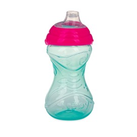 Nuby Clik-It Soft Spout No-Spill Easy Grip Sippy Cup for Girls - (3-Pack) 10 Oz - 6+ Months Nuby Clik-It Soft Spout No-Spill Easy Grip Sippy Cup for Girls - (3-Pack) 10 Oz - 6+ Months