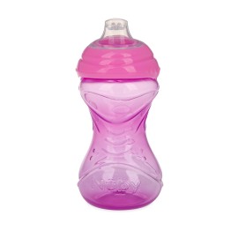 Nuby Clik-It Soft Spout No-Spill Easy Grip Sippy Cup for Girls - (3-Pack) 10 Oz - 6+ Months Nuby Clik-It Soft Spout No-Spill Easy Grip Sippy Cup for Girls - (3-Pack) 10 Oz - 6+ Months