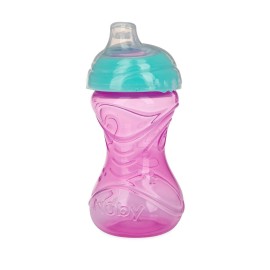 Nuby Clik-It Soft Spout No-Spill Easy Grip Sippy Cup for Girls - (3-Pack) 10 Oz - 6+ Months Nuby Clik-It Soft Spout No-Spill Easy Grip Sippy Cup for Girls - (3-Pack) 10 Oz - 6+ Months