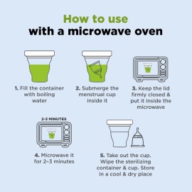 PEESAFE Menstrual Cup Sterilizing Container (1N) | Made with Medical Grade Silicone | Menstrual Cup Cleaner | Microwaveable, Menstrual Cup sterilizer | Compact and Travel Friendly PEESAFE Menstrual Cup Sterilizing Container (1N) | Made with Medical Grade Silicone | Menstrual Cup Cleaner | Microwaveable, Menstrual Cup sterilizer | Compact and Travel Friendly