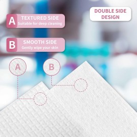 LAVDIK Disposable Face Towels, Extra Thick, 40 Count, Natural, Skin Cleansing Wipes LAVDIK Disposable Face Towels, Extra Thick, 40 Count, Natural, Skin Cleansing Wipes