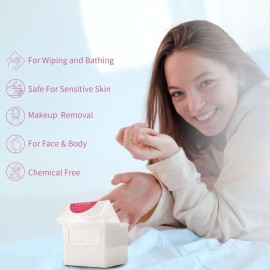 LAVDIK Disposable Face Towels, Extra Thick, 40 Count, Natural, Skin Cleansing Wipes LAVDIK Disposable Face Towels, Extra Thick, 40 Count, Natural, Skin Cleansing Wipes