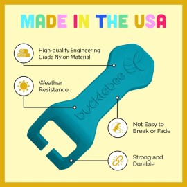 Bucklebee Easy Car Seat Buckle Release Aid for Children Unbuckle Car Seat Release Tool - Car Seat Button Pusher - Car Seat Opener for Nails - Car Seat Buckle Release Tool (2 Packs Teal) Bucklebee Easy Car Seat Buckle Release Aid for Children Unbuckle Car Seat Release Tool - Car Seat Button Pusher - Car Seat Opener for Nails - Car Seat Buckle Release Tool (2 Packs Teal)