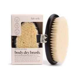 Kitsch Dry Brushing Body Brush for Lymphatic Drainage- Soft Bristles - Reduces Cellulites, Removes Dry Skin and Improves Blood Circulation, Body Exfoliator Scrubber for Glowing Skin, Sauna Accessories Kitsch Dry Brushing Body Brush for Lymphatic Drainage- Soft Bristles - Reduces Cellulites, Removes Dry Skin and Improves Blood Circulation, Body Exfoliator Scrubber for Glowing Skin, Sauna Accessories