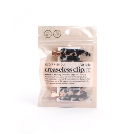 Kitsch Creaseless Hair Clips for Women - No Bend, No Crease Hair Clips For Styling, Makeup Application and Face Wash - Recycled Acrylic - 4pcs Black Terrazzo Kitsch Creaseless Hair Clips for Women - No Bend, No Crease Hair Clips For Styling, Makeup Application and Face Wash - Recycled Acrylic - 4pcs Black Terrazzo