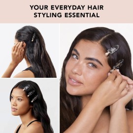 Kitsch Creaseless Hair Clips for Women - No Bend, No Crease Hair Clips For Styling, Makeup Application and Face Wash - Recycled Acrylic - 4pcs Black Terrazzo Kitsch Creaseless Hair Clips for Women - No Bend, No Crease Hair Clips For Styling, Makeup Application and Face Wash - Recycled Acrylic - 4pcs Black Terrazzo