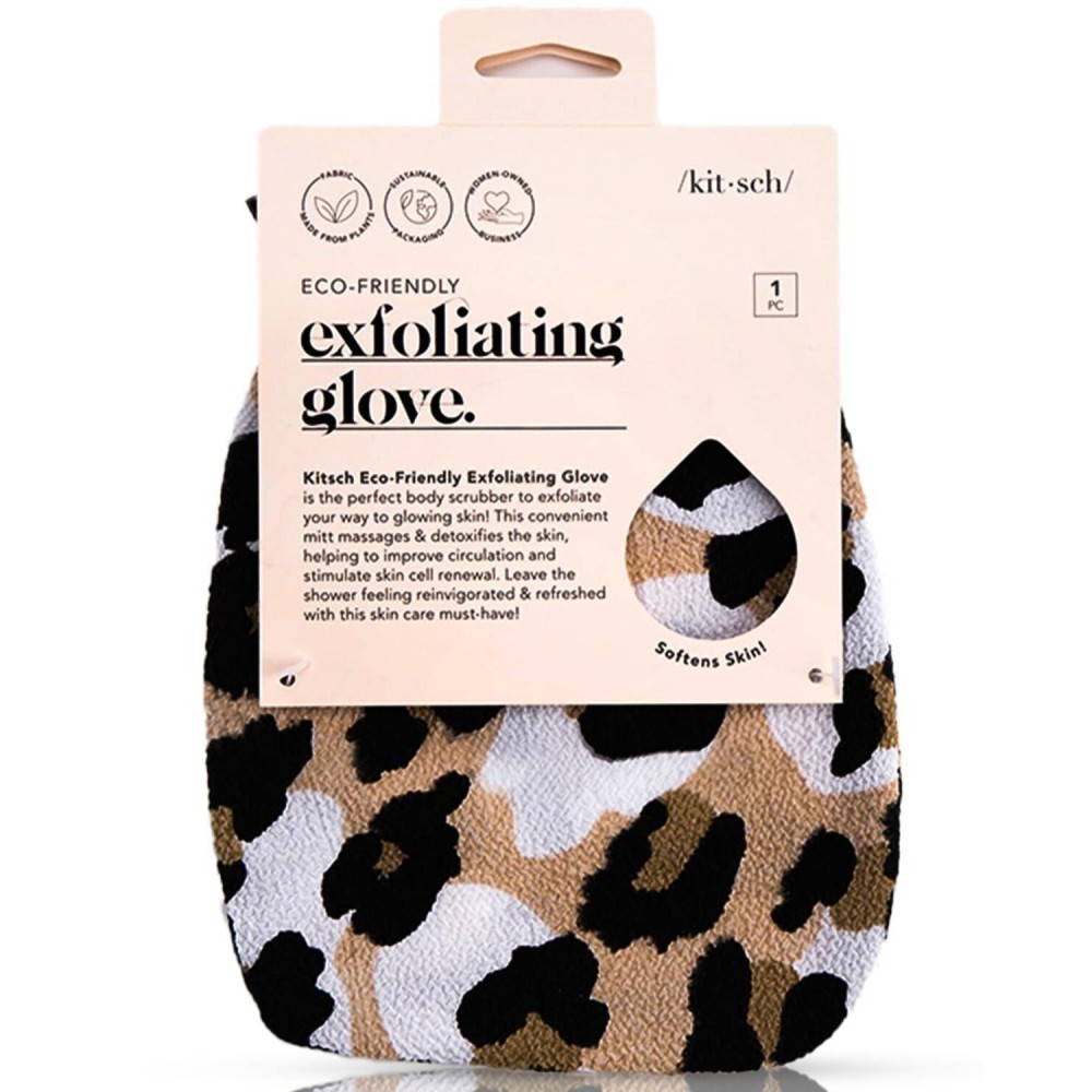 Kitsch Exfoliating Glove - Korean Exfoliating Mitt & Deep Exfoliating Body Scrubber for Shower, Bath | Body Exfoliator, Dead Skin Remover | Skin Care for Smooth, Renewed Skin - 1pc, Leopard Kitsch Exfoliating Glove - Korean Exfoliating Mitt & Deep Exfoliating Body Scrubber for Shower, Bath | Body Exfoliator, Dead Skin Remover | Skin Care for Smooth, Renewed Skin - 1pc, Leopard