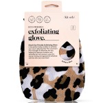 Kitsch Exfoliating Glove - Korean Exfoliating Mitt & Deep Exfoliating Body Scrubber for Shower, Bath | Body Exfoliator, Dead Skin Remover | Skin Care for Smooth, Renewed Skin - 1pc, Leopard
