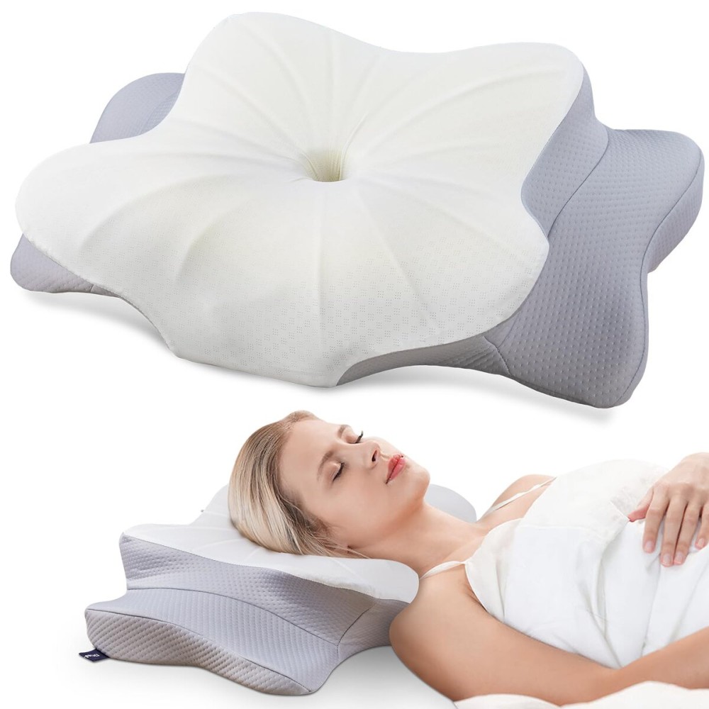 DONAMA Cervical Pillow for Neck and Shoulder,Contour Memory Foam Pillow,Ergonomic Neck Support Pillow for Side Back Stomach Sleepers with Pillowcase DONAMA Cervical Pillow for Neck and Shoulder,Contour Memory Foam Pillow,Ergonomic Neck Support Pillow for Side Back Stomach Sleepers with Pillowcase